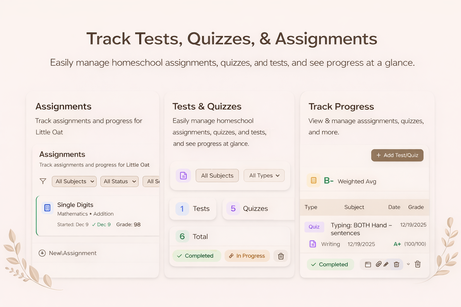 Assignment tracking and management